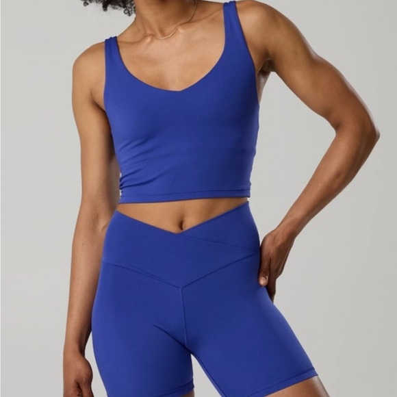 OFFLINE By Aerie Real Me Low Key Longline Sports Bra - Blue - Picture 1 of 4